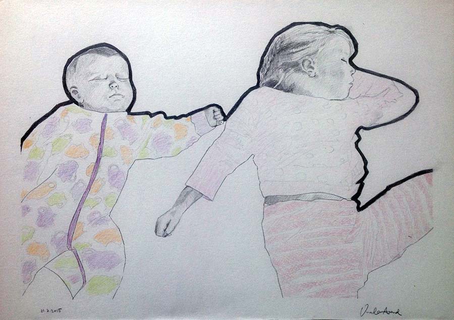 Taidegalleria Kangasniemi Lounas ja Leipä Vera den Arend 1. - 30.8.2015